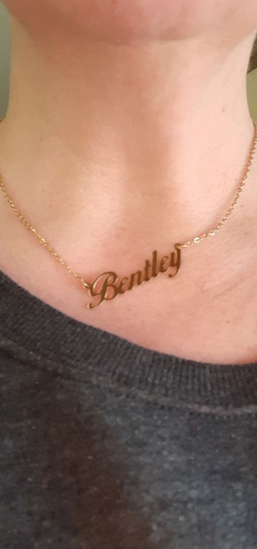 Customer photo review of [Just For Limited Time] To My Amazing Daughter - I Closed My Eyes - Personalized Name Necklace
