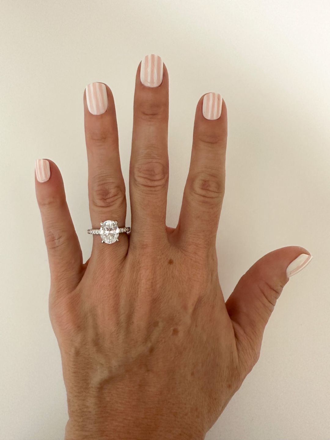 Customer photo review of Oval Hidden Halo