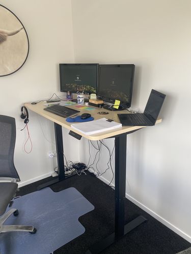 Customer photo review of Evo Electric Standing Height Adjustable  Desk(Free Shipping Nationwide)