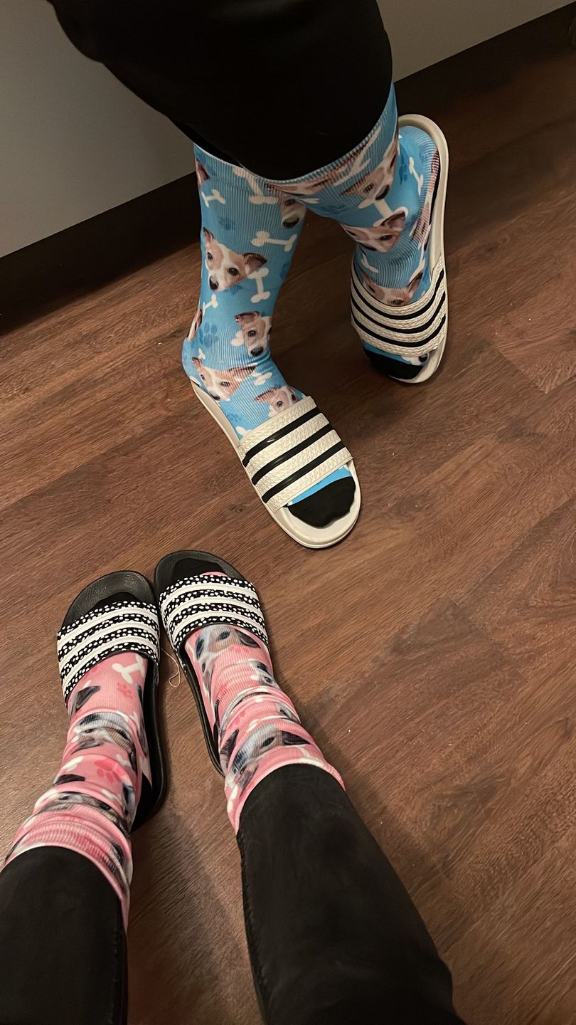Customer photo review of Personalisierte Hundesocken
