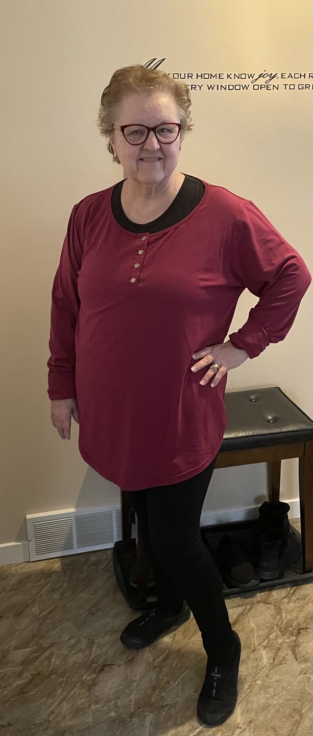 Customer photo review of *Freshly Baked* Long Sleeve Henley - Boxing Week