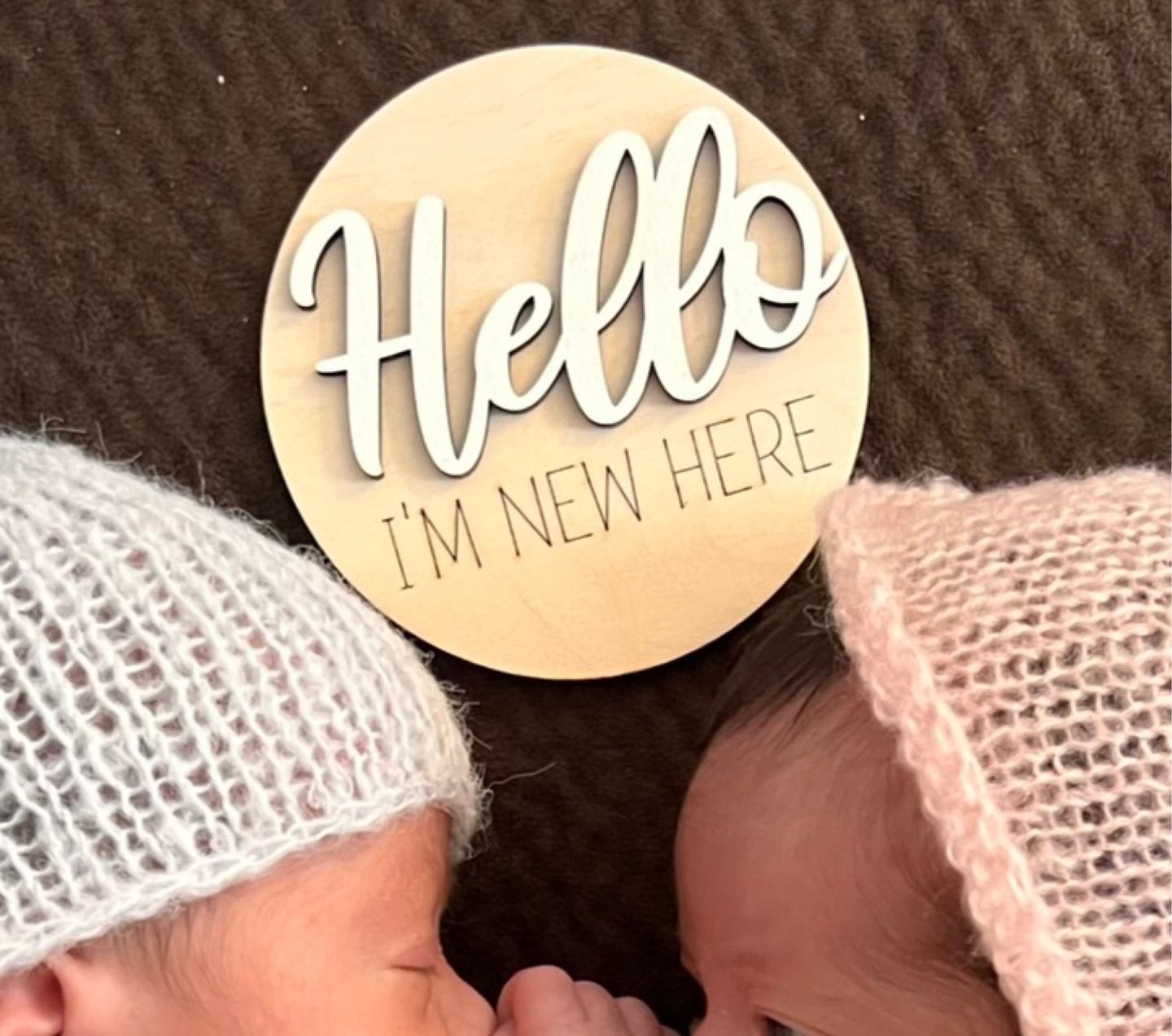 Customer photo review of Wooden Monthly Baby Milestones