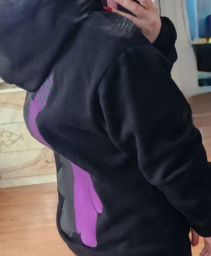 Customer photo review of Rabbit Plush Hoodie (Purple Embroidery)