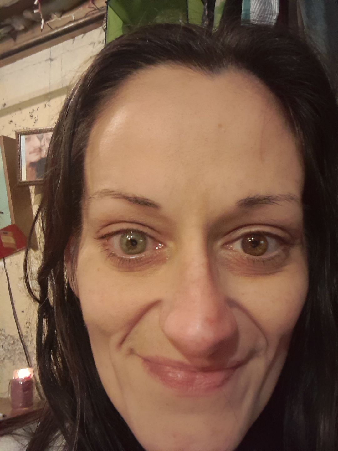 Customer photo review of Wildcat Green Prescription Colored Contact Lenses