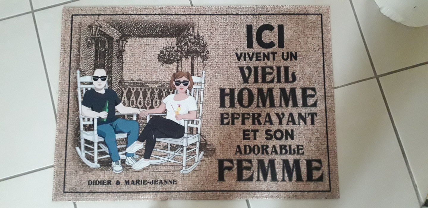 Customer photo review of Bienvenue  - Couples-Paillasson