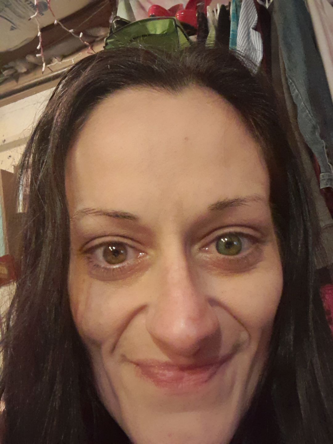 Customer photo review of Perla Green Prescription Colored Contact Lenses