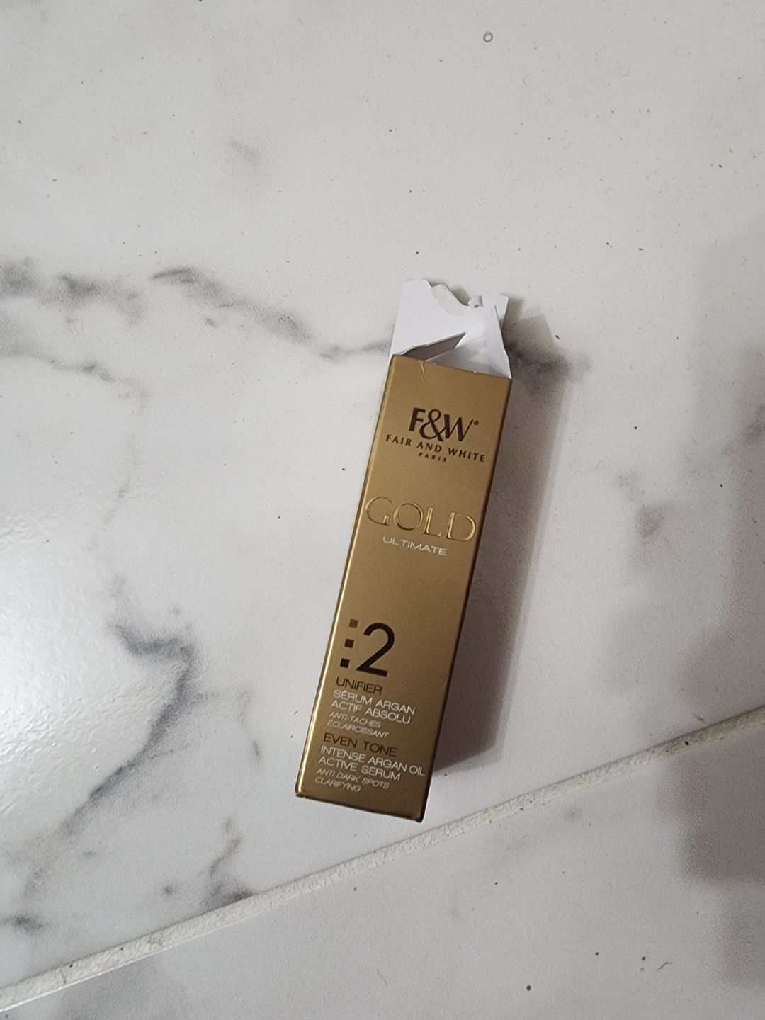 Customer photo review of Fair and White 2: Gold Intense Argan Oil Active Serum 30 ml / 1fl.oz