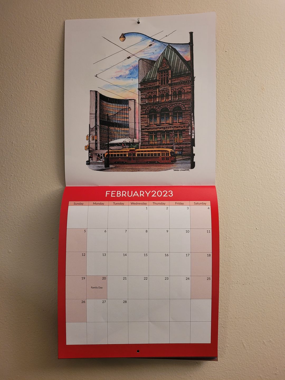 Customer photo review of 2023 Toronto Landmarks Wall Art Calendar