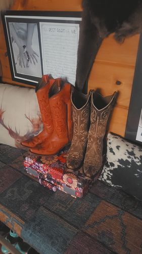 Customer photo review of Women's Sequence Embroidery Western Boots