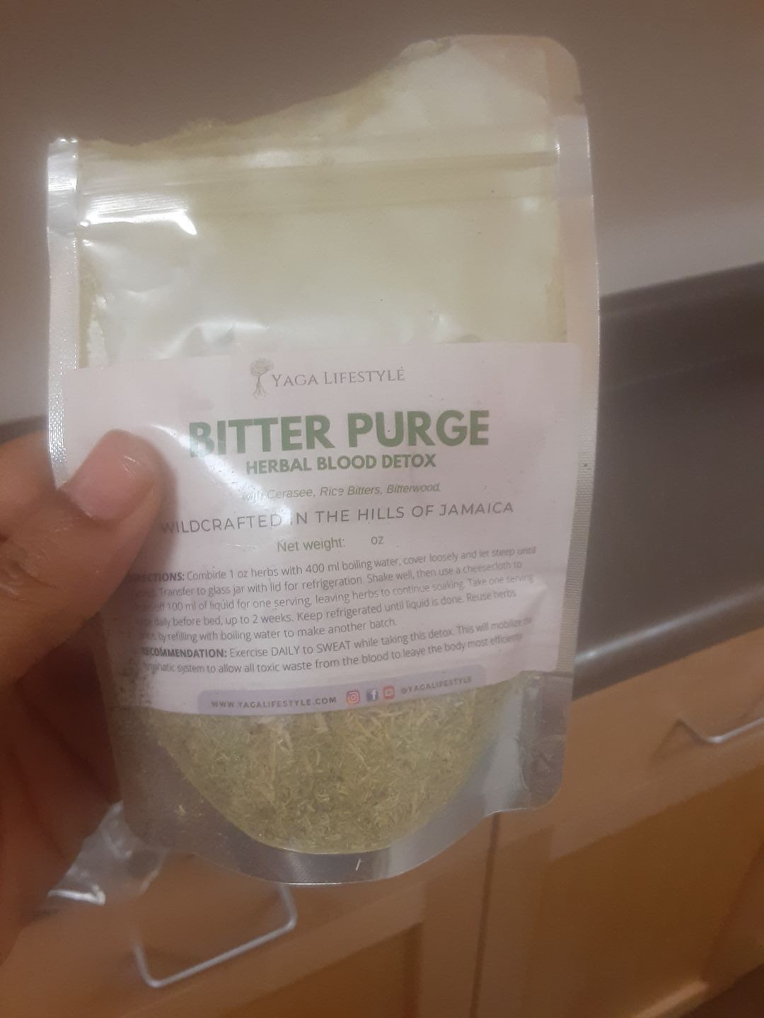 Customer photo review of Bitter Purge Herbal Detox - Alkaline Blood Cleansing Herbs