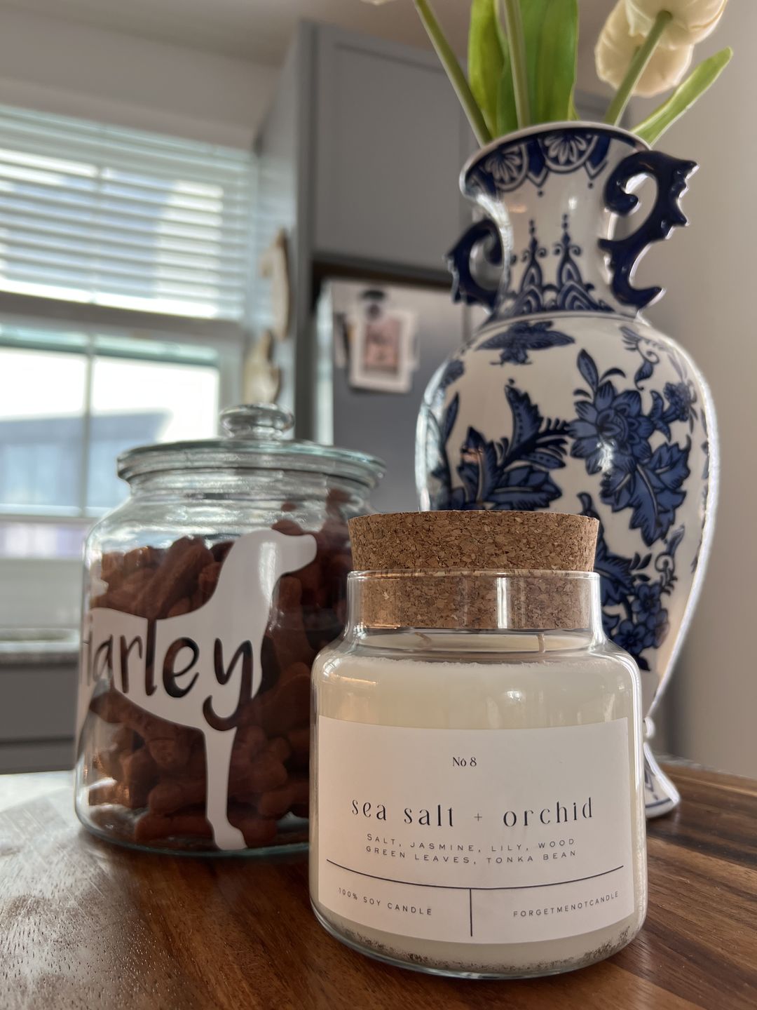 Customer photo review of Sea Salt + Orchid 22 oz Glass Candle