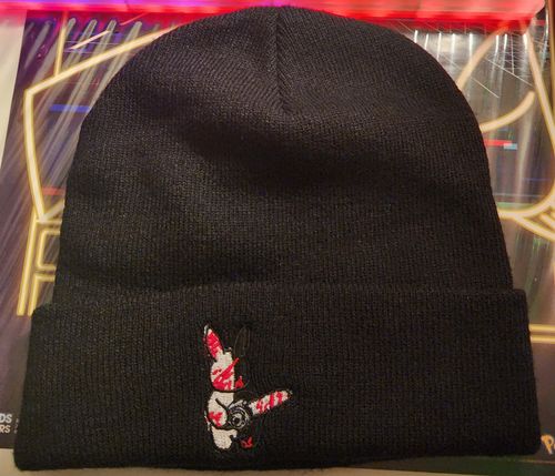 Customer photo review of Chainsaw Rabbit Beanie