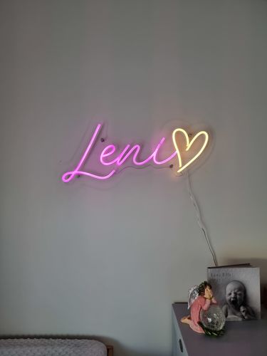 Customer photo review of Custom Neon Signs for Kids Rooms