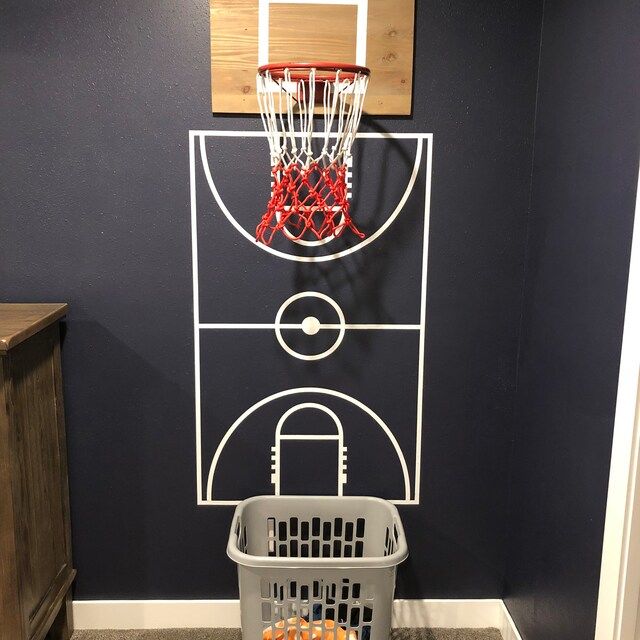 Customer photo review of Basketball Court Wall Decal Sticker. #1320