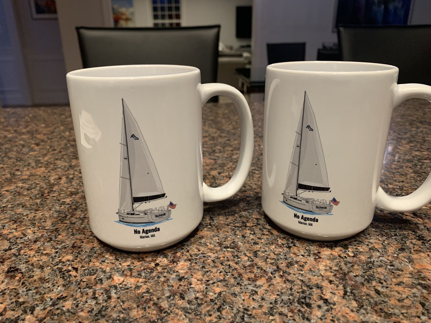 Customer photo review of Custom Boat Mugs
