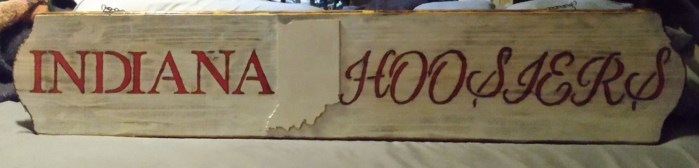 Customer photo review of Unfinished Wood Indiana Shape - State - Craft - up to 24" DIY