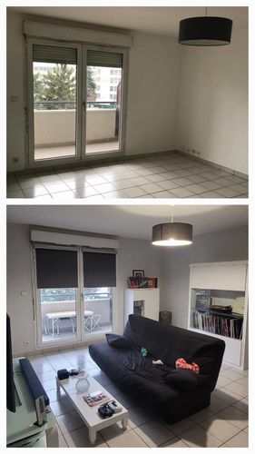 Customer photo review of Modern - 2 pièces - Housses extensibles de coussin 45 CM X 45 CM