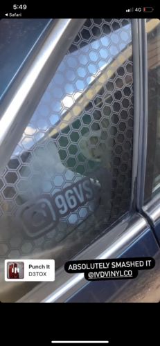 Customer photo review of Custom Quarter Window Sticker Pack (left and right)