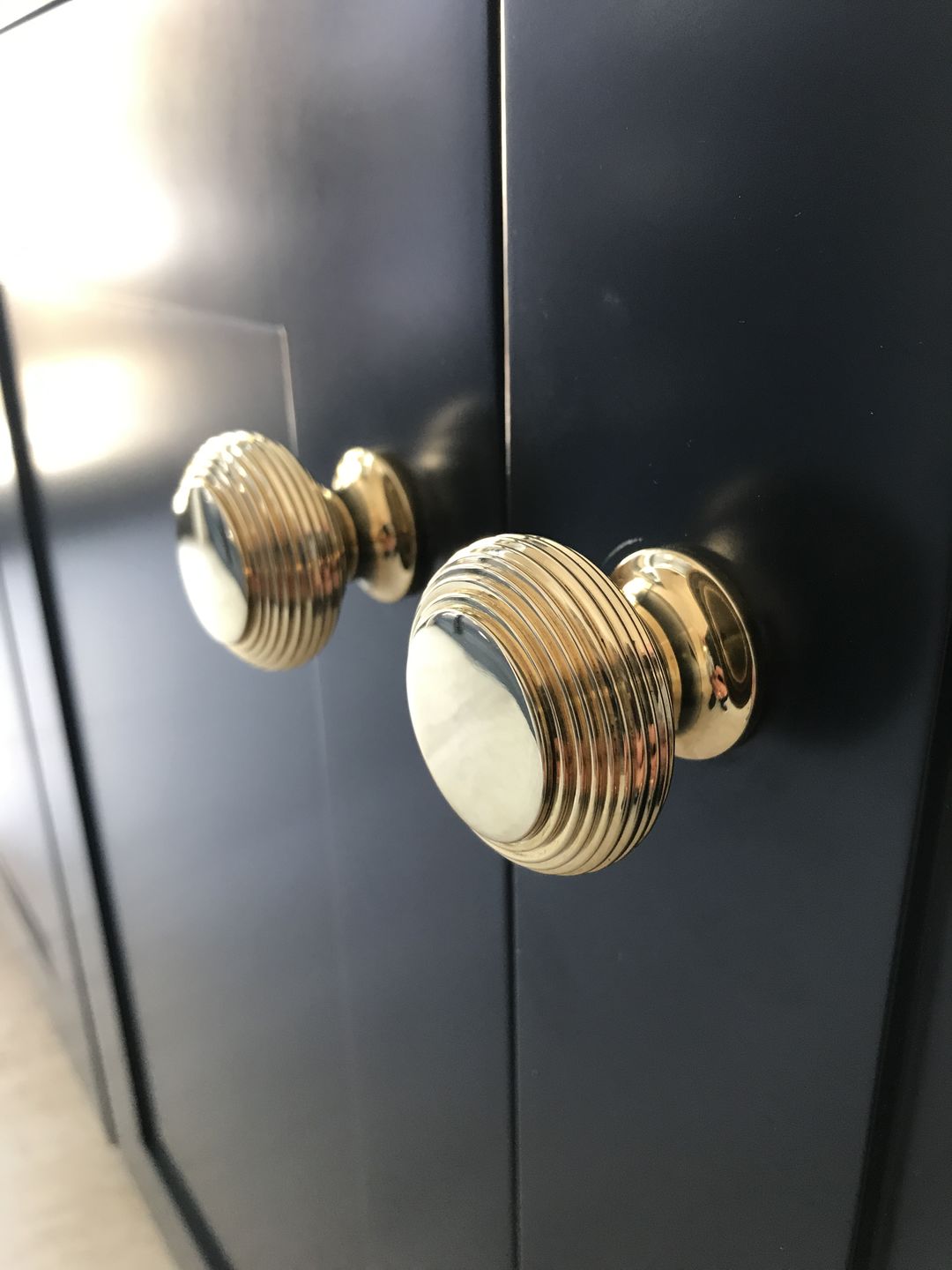 Customer photo review of Solid Brass Beehive Cupboard Knobs