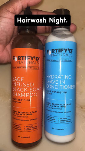 Customer photo review of Sage Infused Black Soap Shampoo