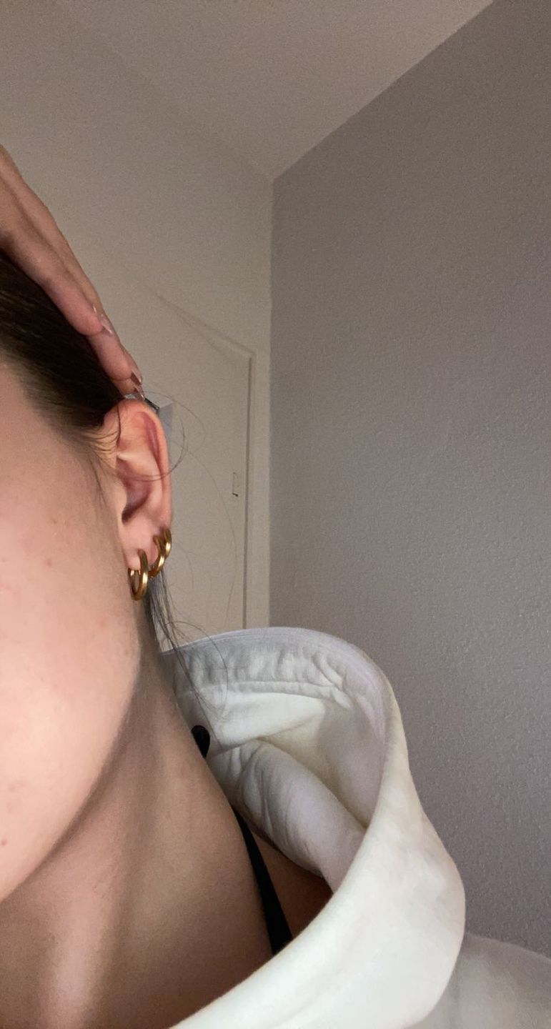 Customer photo review of Simple Set Ohrringe | 18K vergoldet