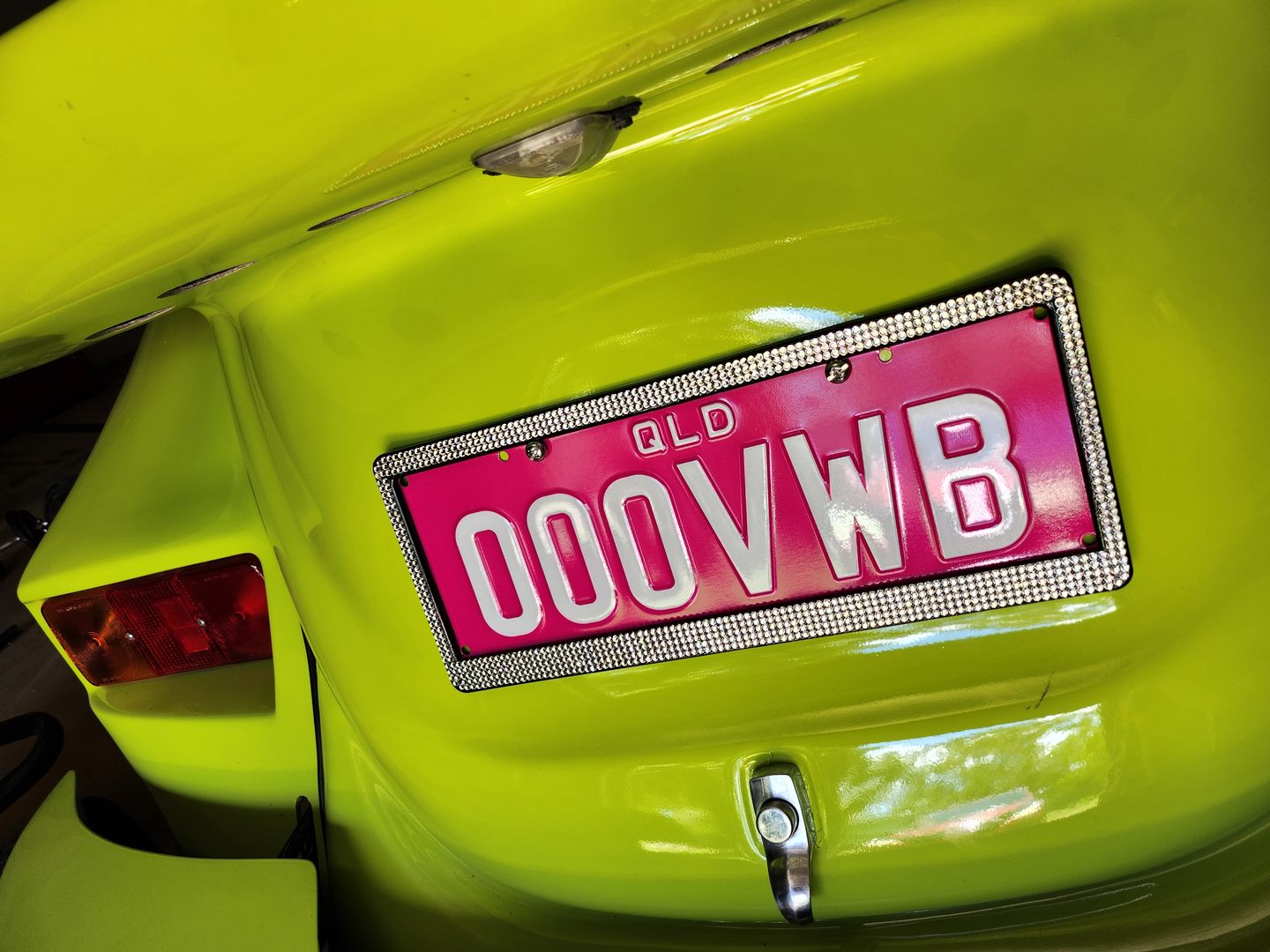 Customer photo review of Bling Number Plate Frames