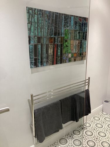 Customer photo review of Colourful Italian Stained Glass Print Wall Art