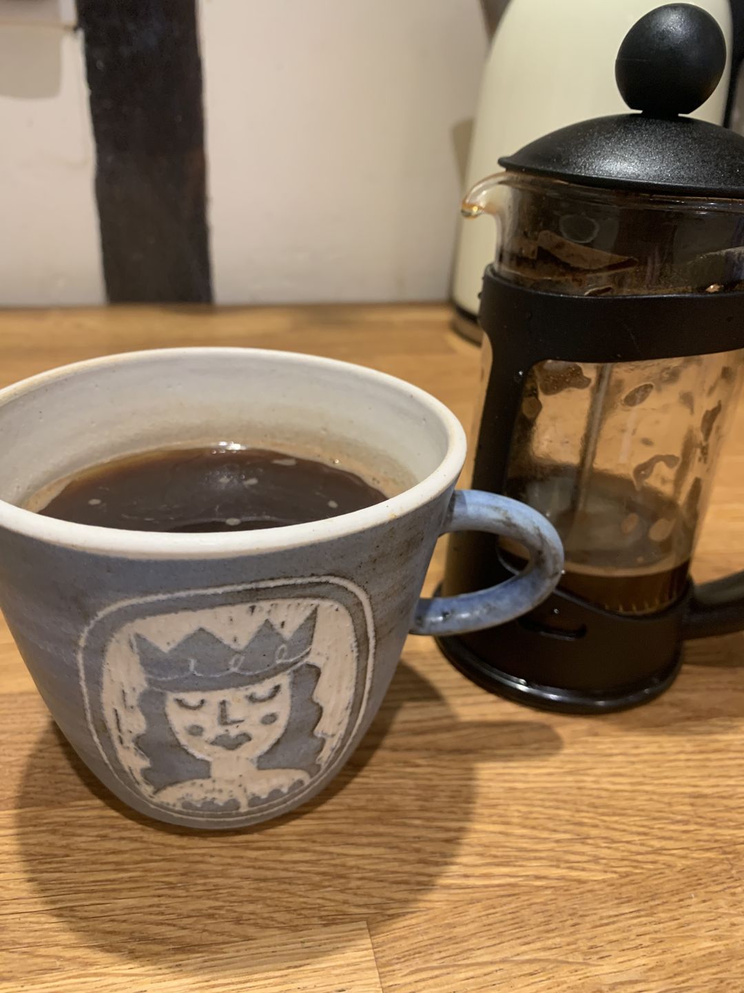 Customer photo review of Dark Roast Decaffeinated Coffee Blend - Swiss Water Decaf/CO2 Process - Strength 5 - Decadent Decaf