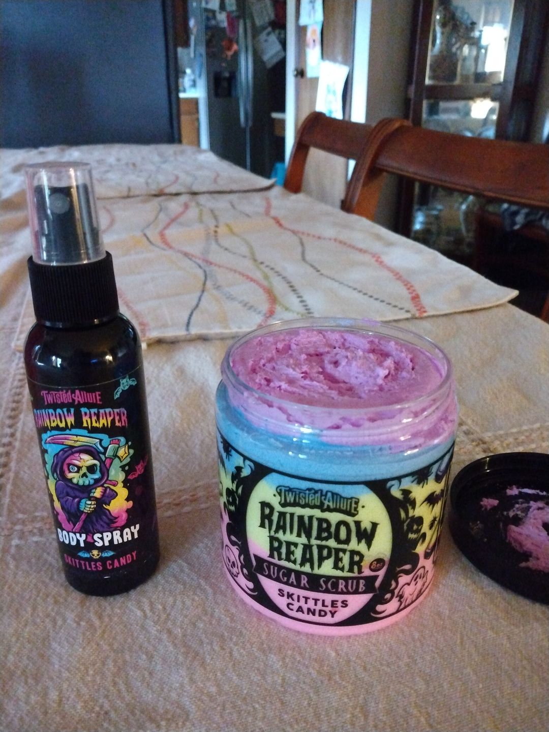 Customer photo review of Rainbow Reaper Sugar Scrub (Skittles Candy)