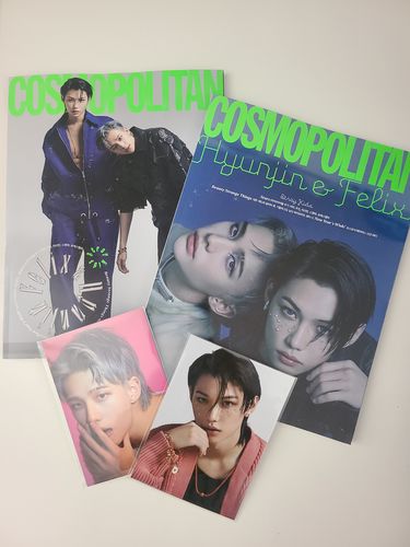 Customer photo review of Stray Kids Felix Hyunjin on Cosmopolitan Korea Magazine Cover (Jan 2023 Issue)