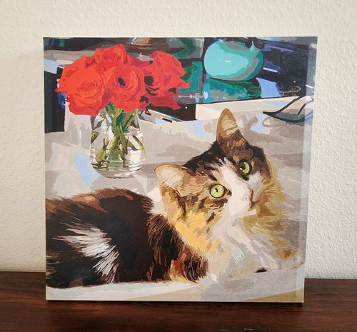 Customer photo review of Create a Custom Pet Paint by Numbers