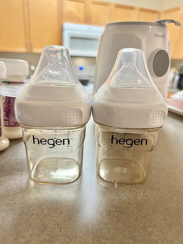 Customer photo review of Hegen Nipple Extra Slow Flow, 2-Pack (0 months)