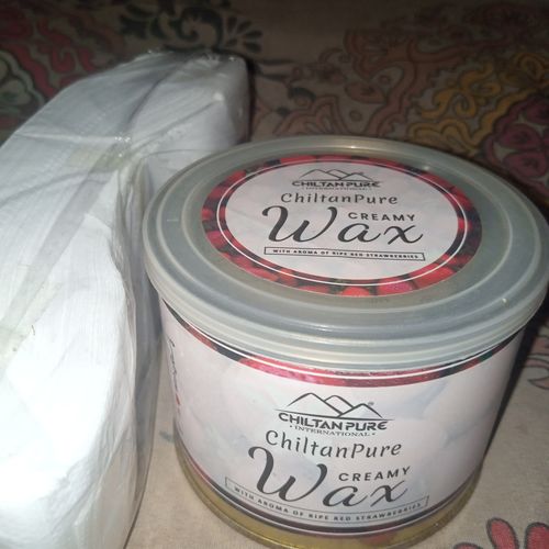 Customer photo review of Body Hair Removal Wax – With Aroma of Ripe Red Strawberries