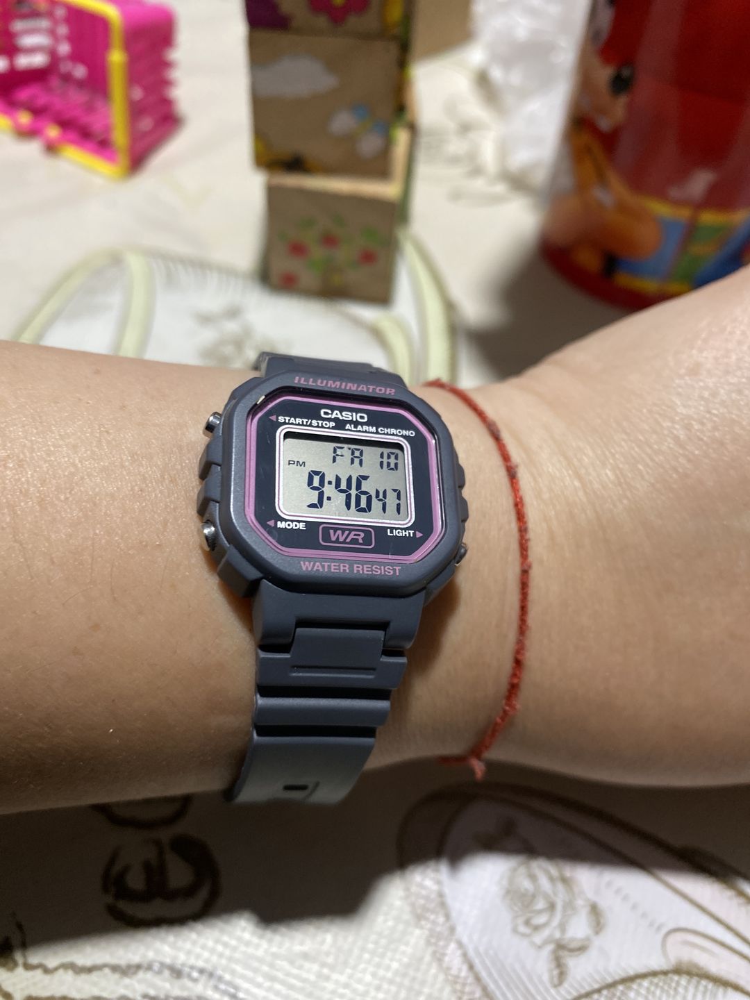 Customer photo review of Reloj Casio Vintage LA-20WH-8ADF Gris Rosado