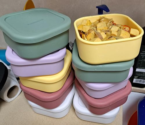 Customer photo review of קופסת אוכל מסיליקון 500 מ״ל