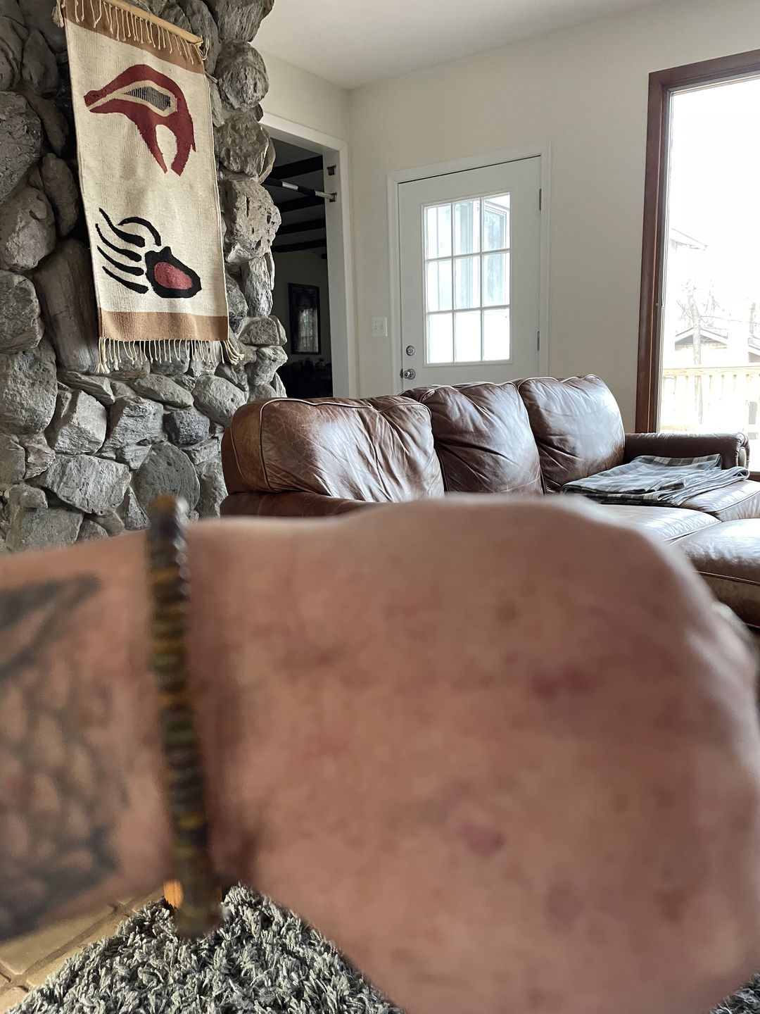 Customer photo review of Men's Lava Stone Bracelet