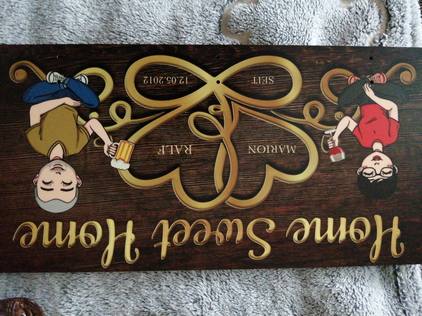 Customer photo review of Home sweet home - Paar-Schlüsselbrett