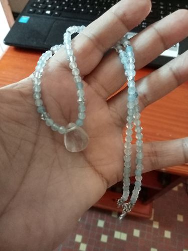 Customer photo review of COLLIER BOOST IMMUNITAIRE AIGUE MARINE