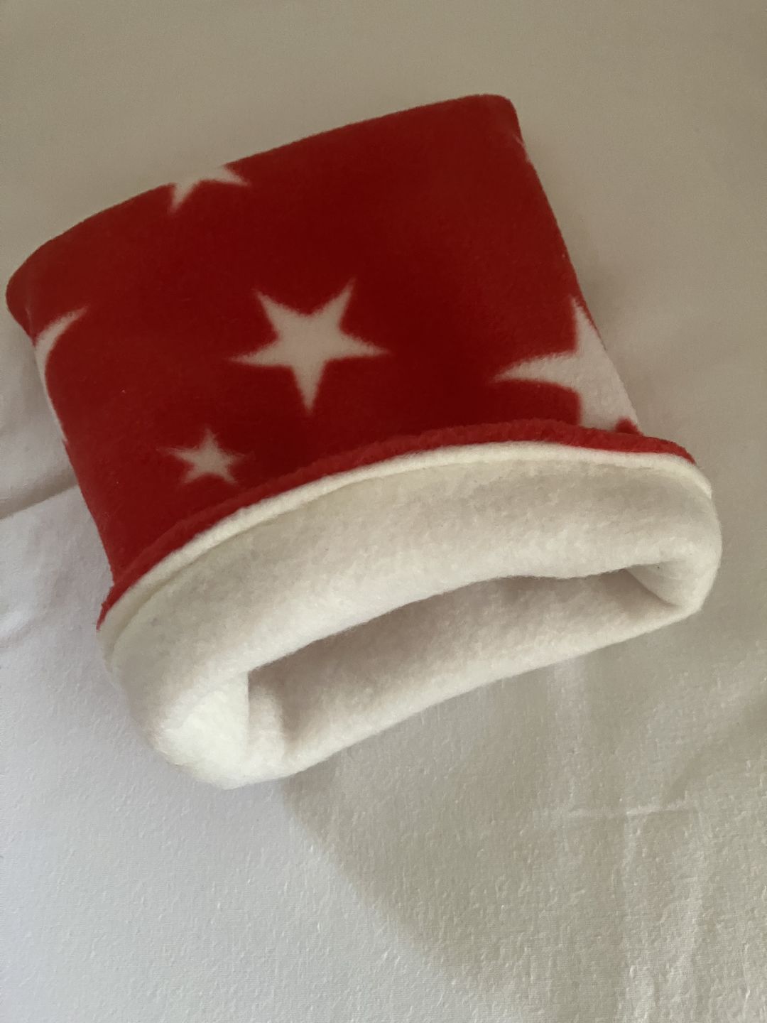 Customer photo review of White Stars Anti Pill Polar Fleece Fabric