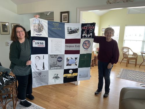 T-shirt quilt featuring pittsburgh steelers by Julie from NC