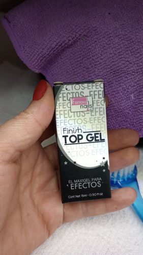 Customer photo review of Finish Top Gel Efectos Fantasy Nails