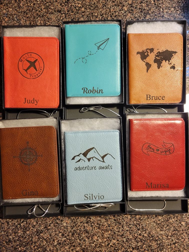 Customer photo review of Personalized Leather Passport Holder