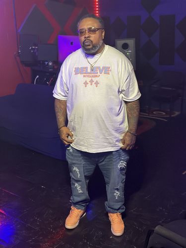 Customer photo review of Believe In Yourself, God Did - White T-Shirt