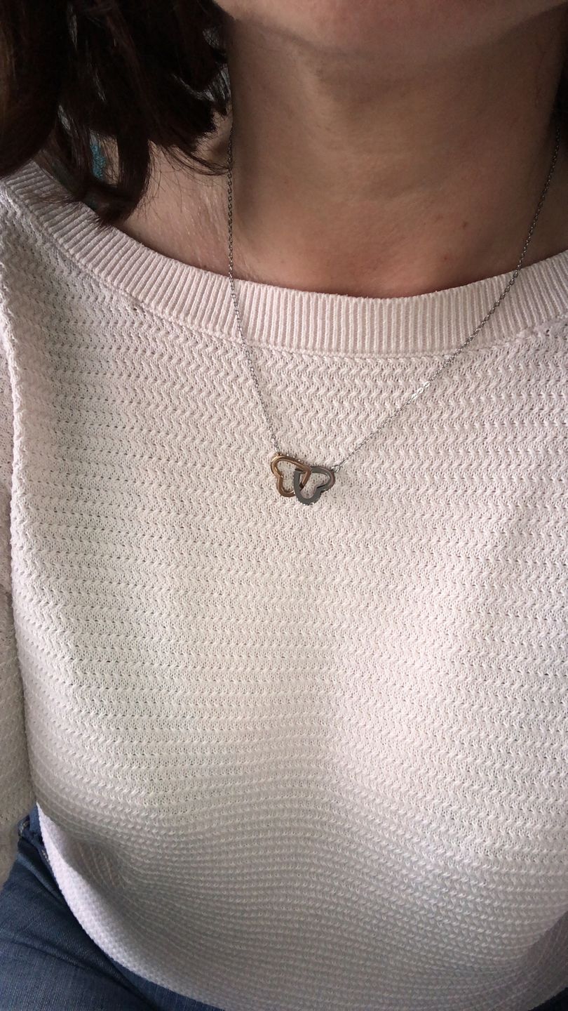 Customer photo review of ETERNITY • Collier Déclaration d'amour Double Cœur