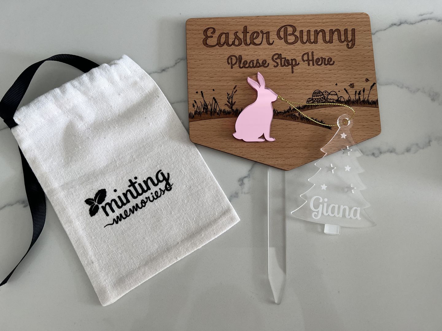 Customer photo review of Easter Bunny Sign - Please Stop Here!