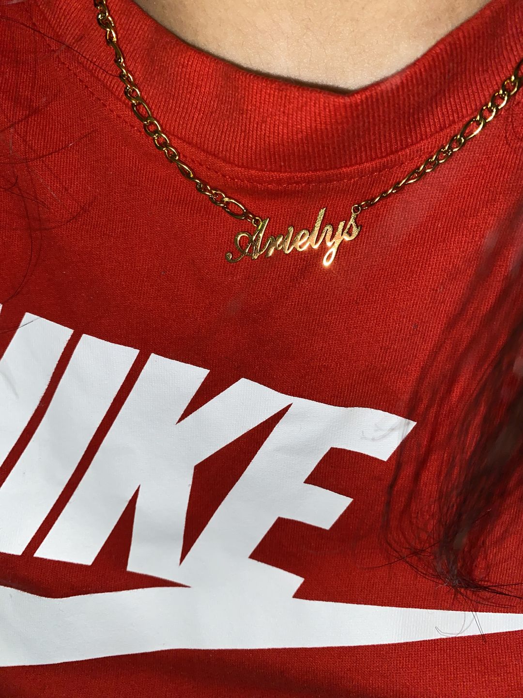 Customer photo review of LUX Name Necklace