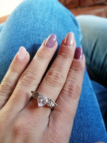 Customer photo review of Anello Heart Wings