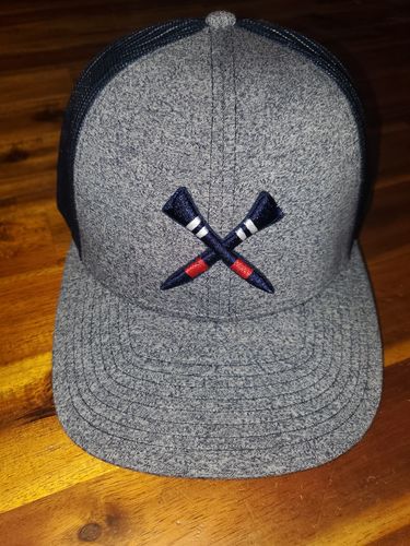 Customer photo review of "The Cross Tees, Navy" Heather Snap-Back