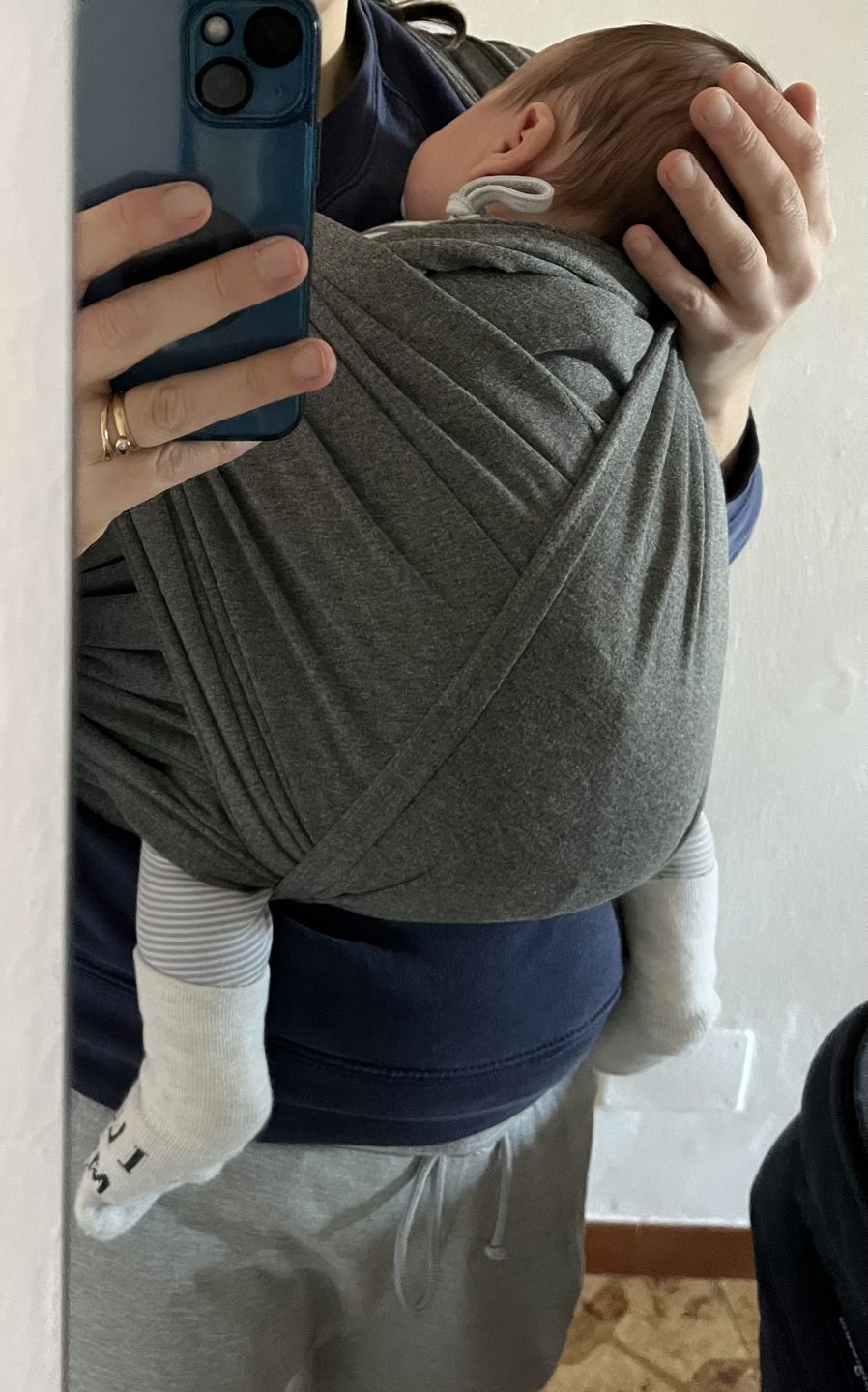 Customer photo review of Fascia elastica porta bebè