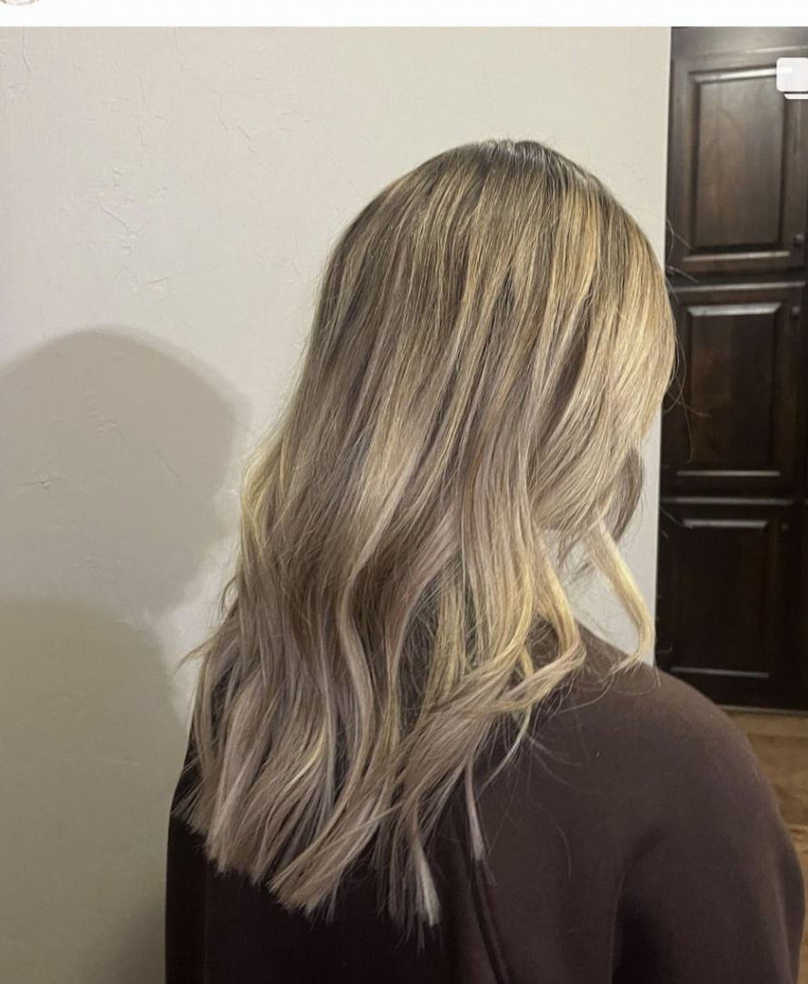 Customer photo review of Hand Tied Weft Hair Extensions Virgin Hair with Pink Blonde Highlights #18/613